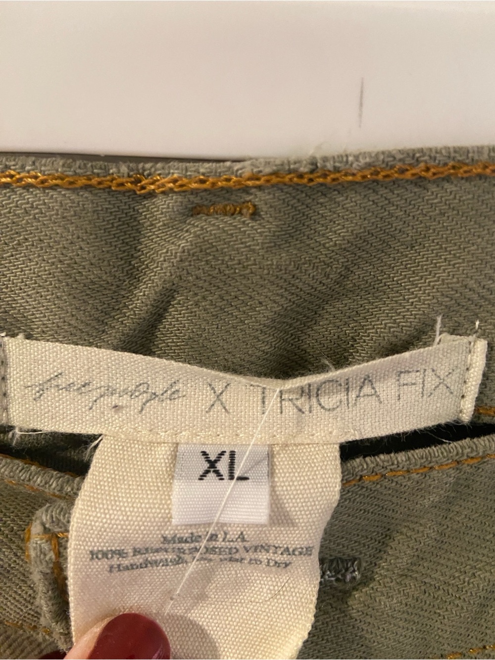 Free People x Tricia Fix Reworked Denim Bell Jeans - Picture 10 of 13